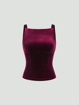 SHEIN Sweetra 1pc Women's Bowknot Back Sleeveless Purple Fashion Tank Top