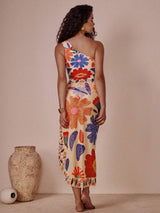 SHEIN Swim Oasis Woman's 2025 Summer Floral Halter One-Piece Swimsuit