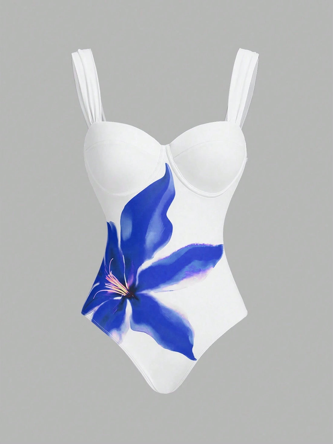مايوه قطعة واحدة ملون بطبعة فراشات مع جيبة ماكسي – SHEIN Swim Oasis