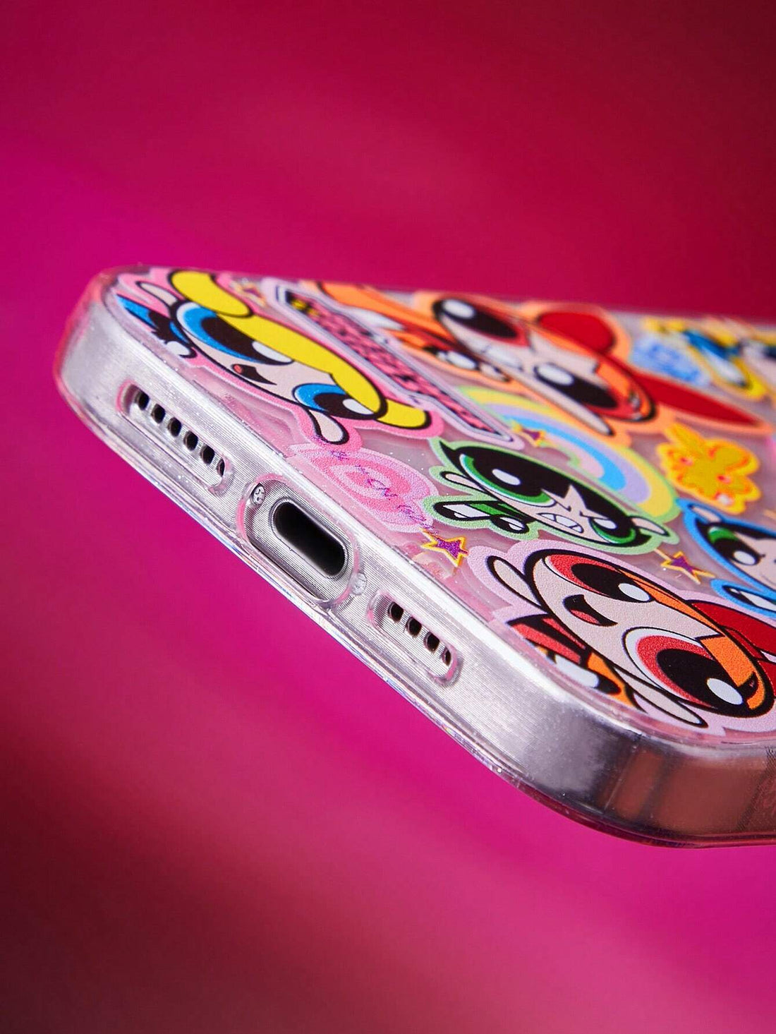 كفر آيفون TPU ملون بتصميم Powerpuff Girls – SHEIN