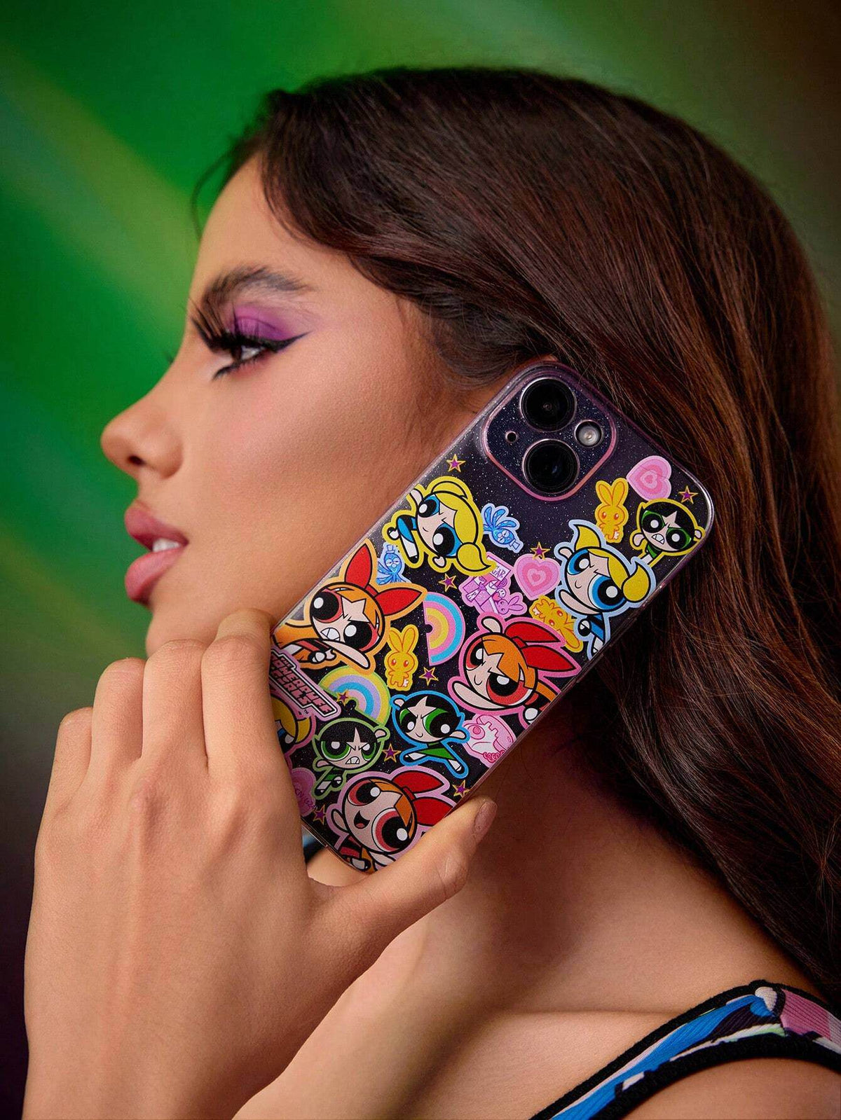 كفر آيفون TPU ملون بتصميم Powerpuff Girls – SHEIN