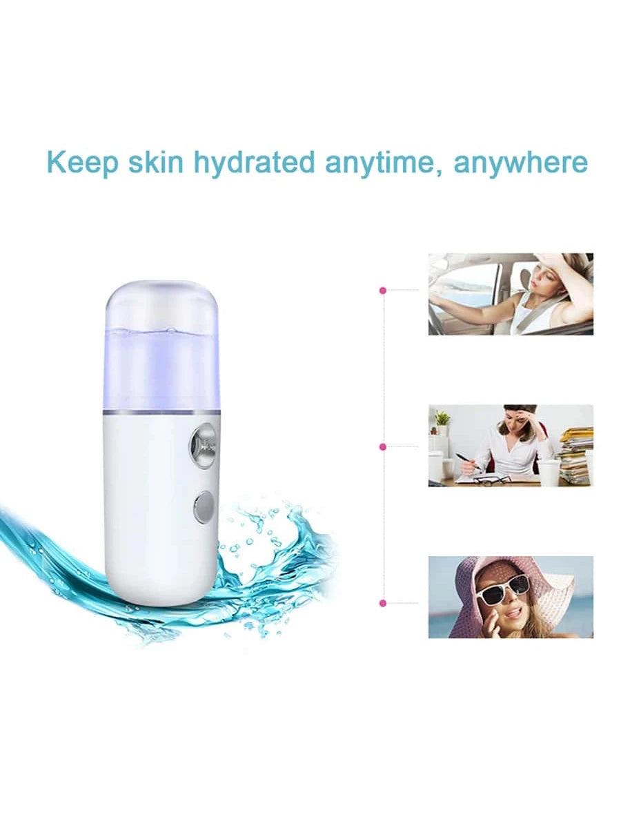 SHEIN White Rechargeable USB Humidifying Facial Sprayer