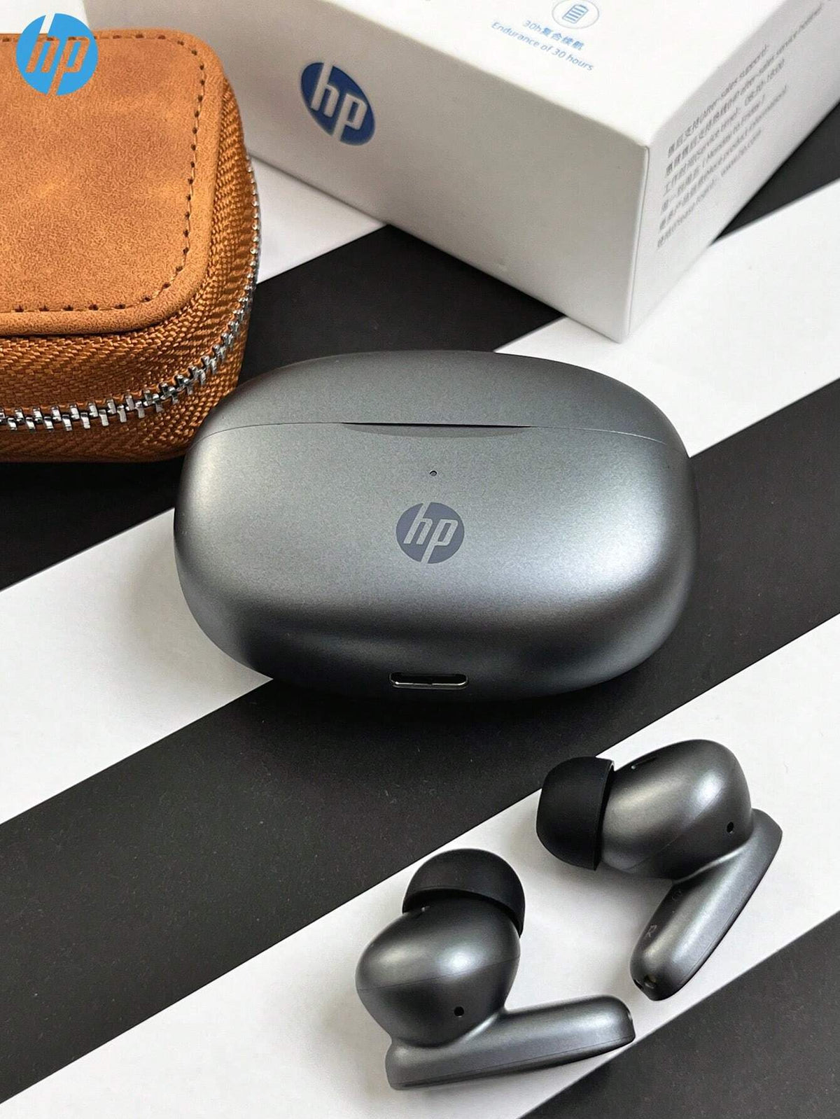 سماعات لاسلكية رياضية HP أسود بتحكم باللمس وTypeC