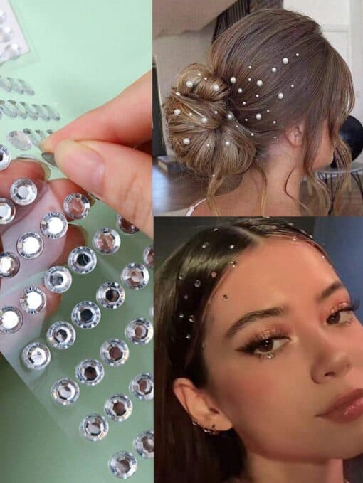 SHEIN 1pc Pearl & Rhinestone Decorated Hair Clip For Hairstyling Tiaras (Pearl)