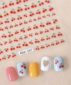 Alternative view of SHEIN 1sheet Cherry Pattern Nail Art Sticker Nail Stickers DIY
