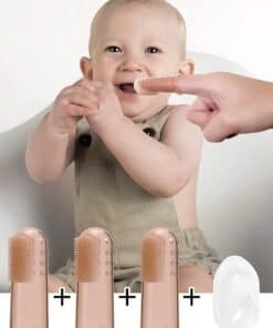 SHEIN 3pcs Baby Toothbrush + 1pc Storage Box Baby Thumb Suit Toothbrush
