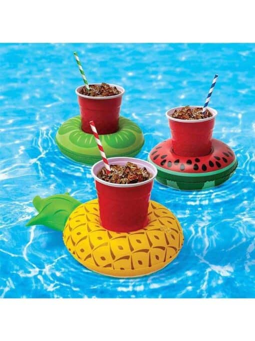 SHEIN 1pcs PVC Inflatable Water Floating Fruit Cup Holder