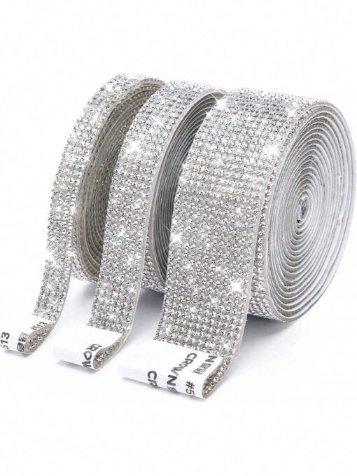 SHEIN 1-3 Rolls Self-Adhesive Crystal Rhinestone