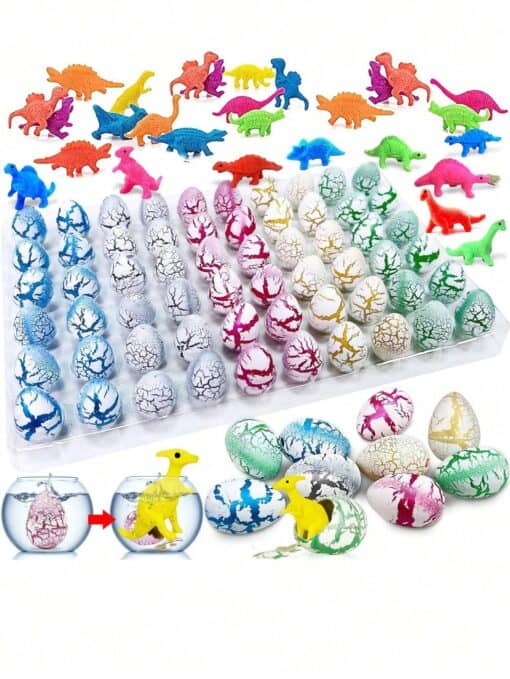 SHEIN 5pcs-Mini Hatching Dinosaur Eggs