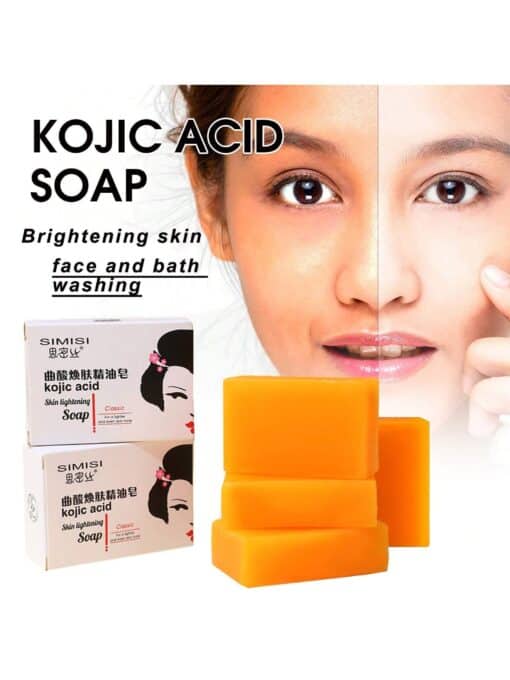 SHEIN 1 Piece Of 85g Black Skin Whitening And Brightening Handmade Kojic Acid Soap Inhibits Formation