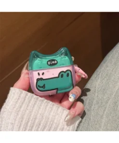 Alternative view of SHEIN 1pc Cartoon Crocodile Headphones Case With Strap, Suitable For Airpods