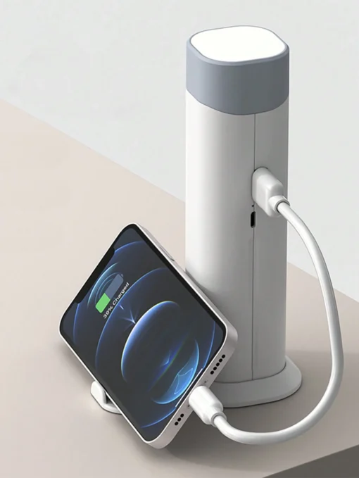 SHEIN 1pc Creative Mini Capsule Power Bank LED Light With Large Capacity And Portable Design