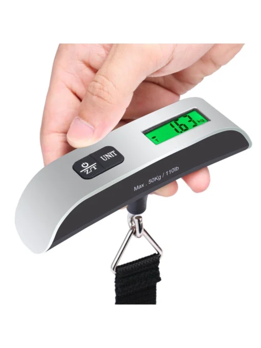 SHEIN 1pc LCD Backlight Display Stainless Steel Portable Digital Luggage Scale For Airport