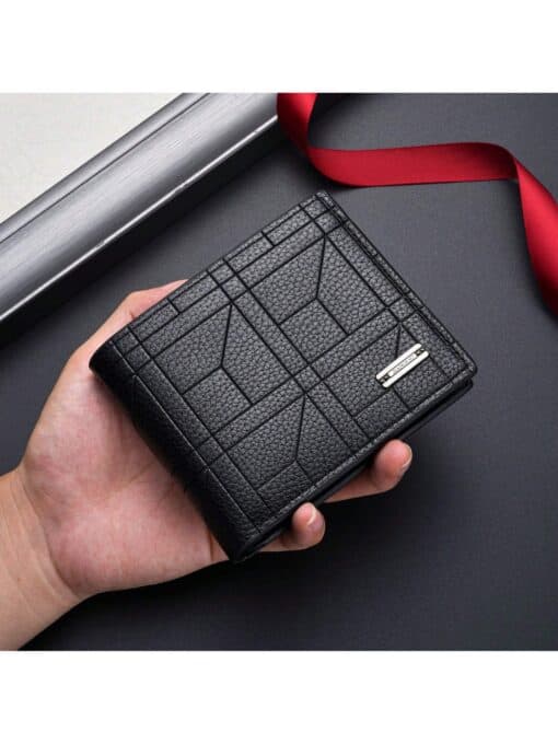 SHEIN 1pc Men's Short Wallet With Large Capacity & Multiple Card Slots