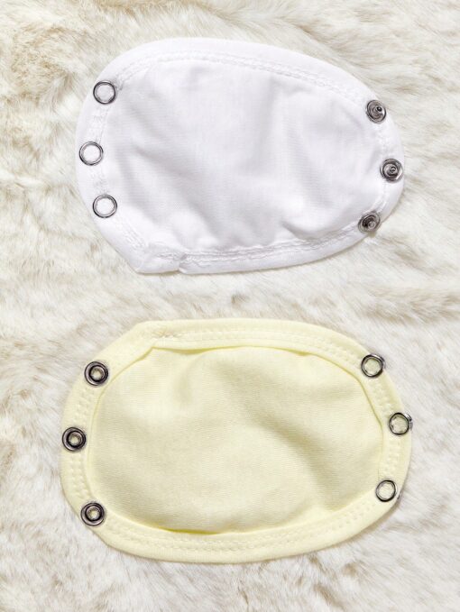 SHEIN 2pcs Single-Layered (Thin) Fabric(white + yellow )