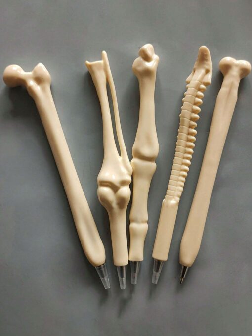 SHEIN 5pcs Creative Student Realistic Bone Shaped Ballpoint Pens