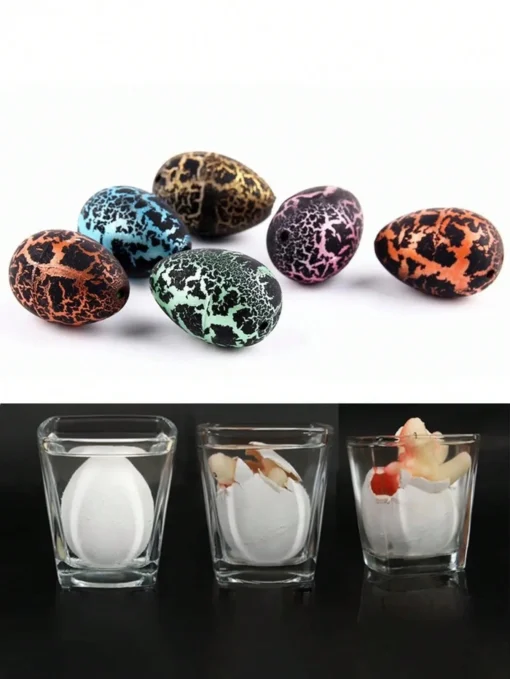 SHEIN 6pcs Random Cracked Dinosaur Egg Hatching