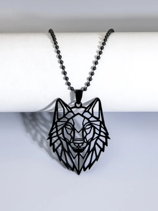 SHEIN Fashionable and Popular Men Hollow Pendant Necklace Stainless Steel