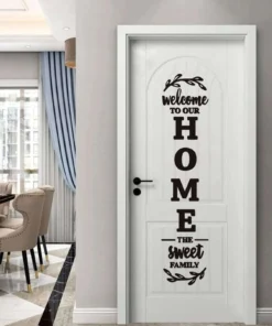 SHEIN Letter Graphic Wall Sticker, Black Adhesive Wall Art Decal For Home