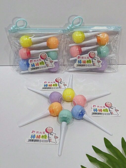 SHEIN Mini Cute Lollipop Shaped Fluorescent Pen