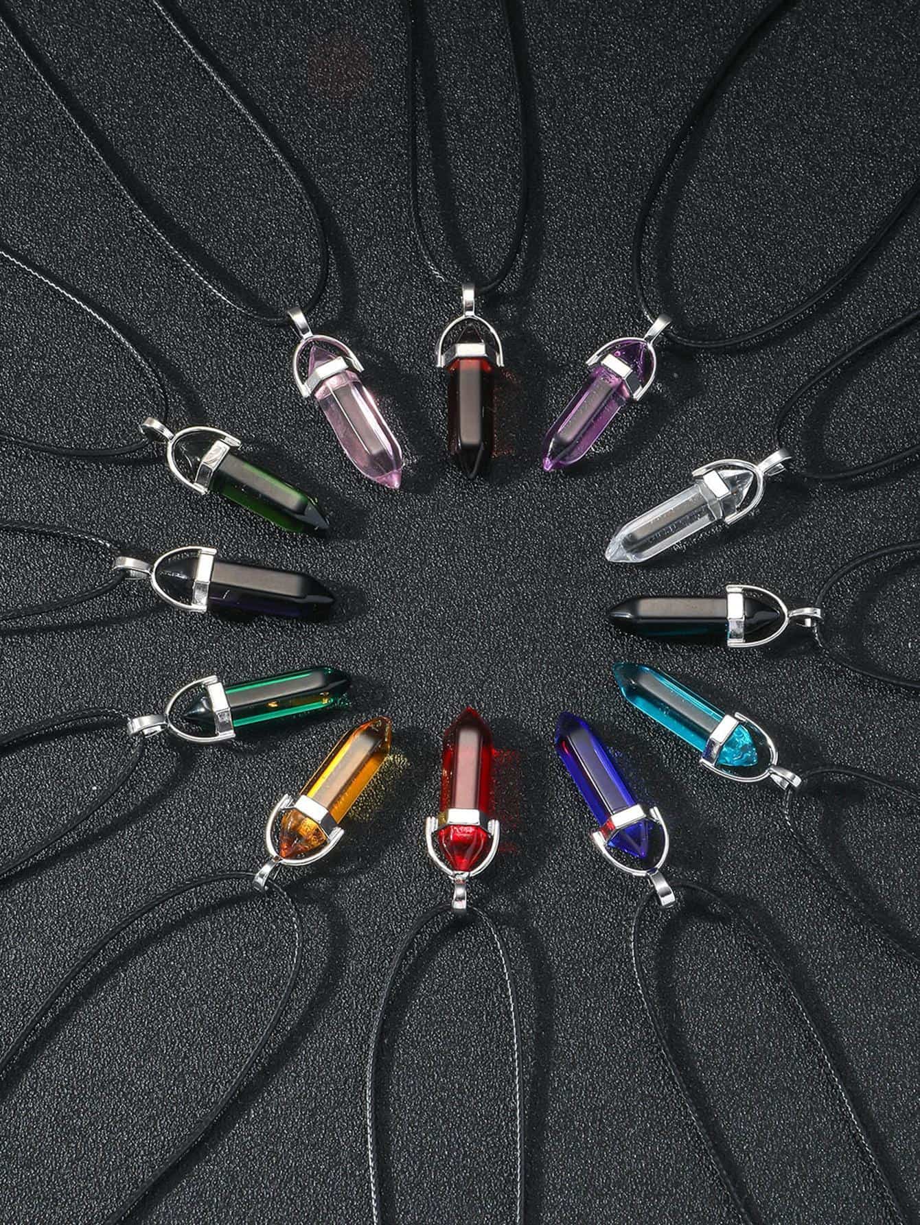 SHEIN 1pc set Fashionable Geometric Pendant Necklace