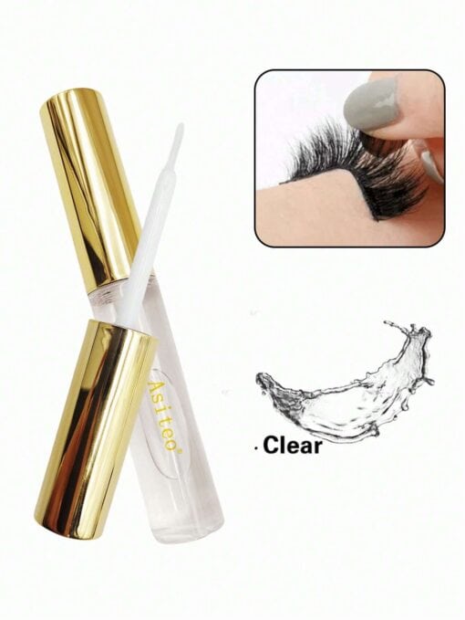 SHEIN 1 Piece 5ML Clear Color Eyelash Glue Makeup Faux Mink Eyelashes