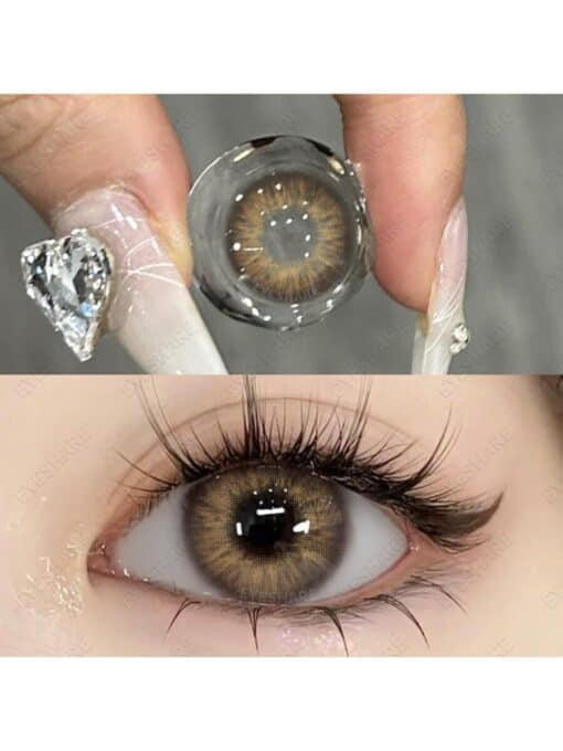SHEIN 1pair Enlarging Colored Contact Lenses With Large Diameter