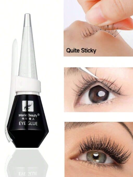 SHEIN 1pc 12ml Eyelash Adhesive Black Glue & Y-Shaped Fork Tool Set