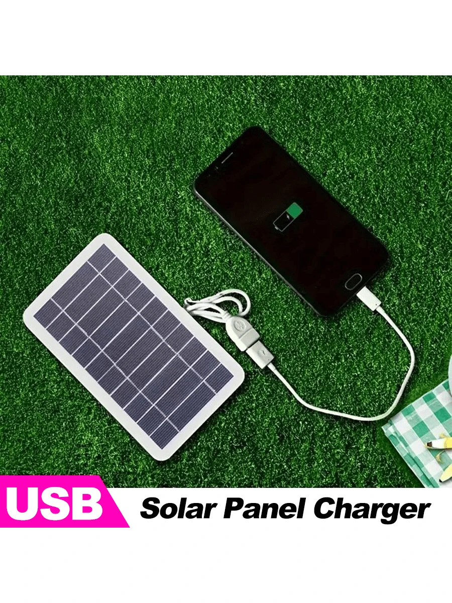 SHEIN 1pc 5V2W Solar Powered USB Charger - الصورة 2