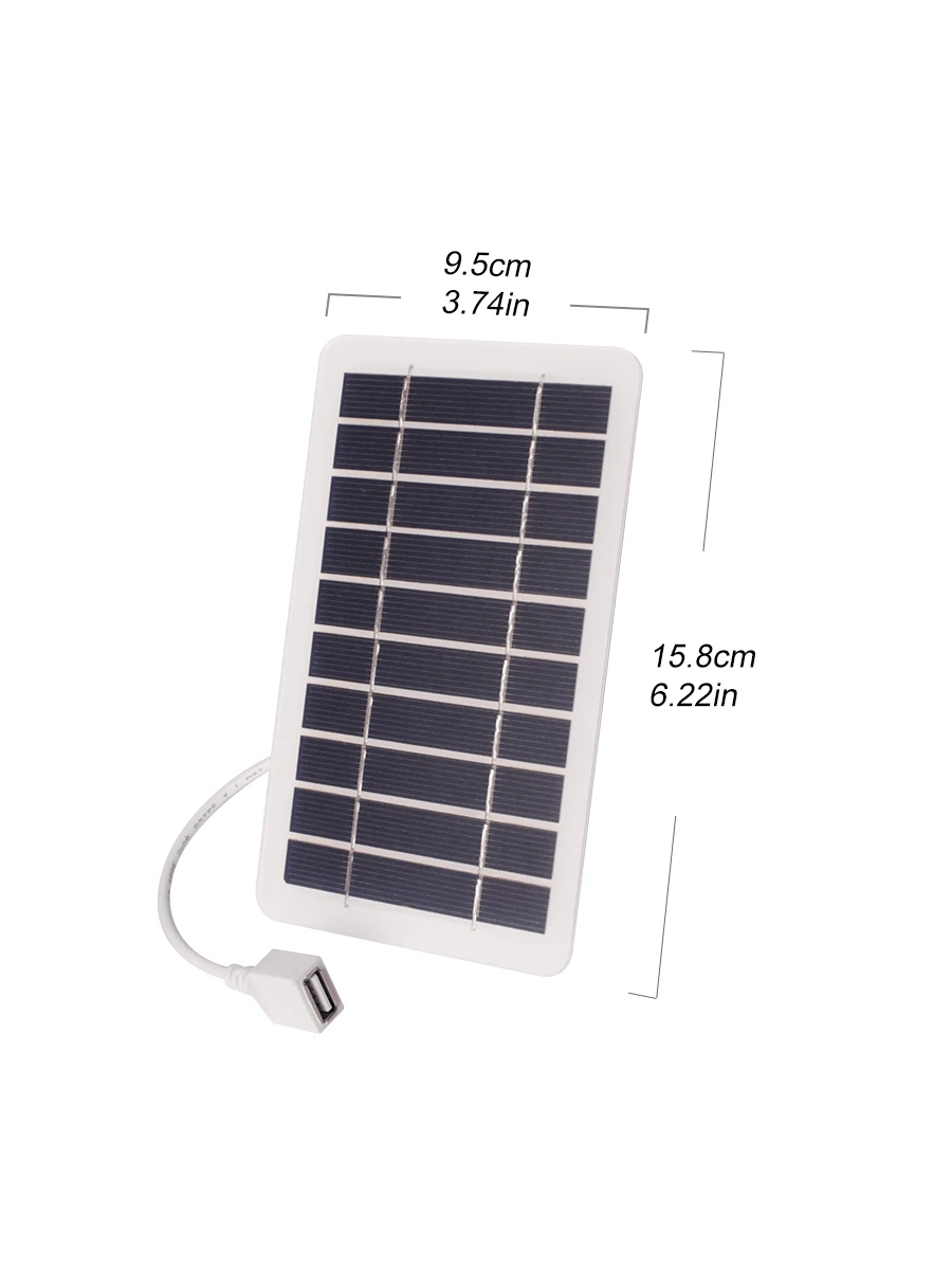 SHEIN 1pc 5V2W Solar Powered USB Charger - الصورة 5