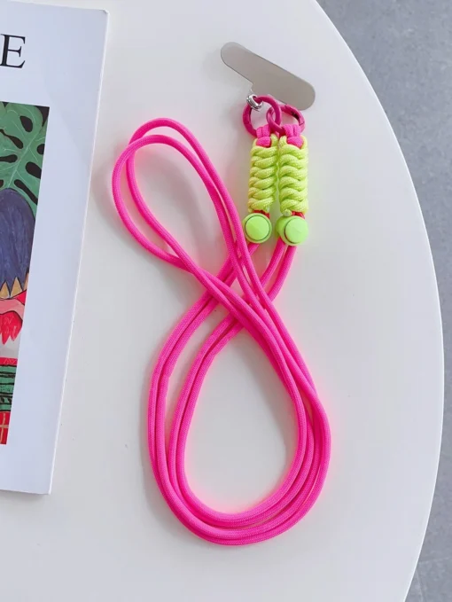 SHEIN 1pc Colorblock Phone Lanyard With Fixing Card