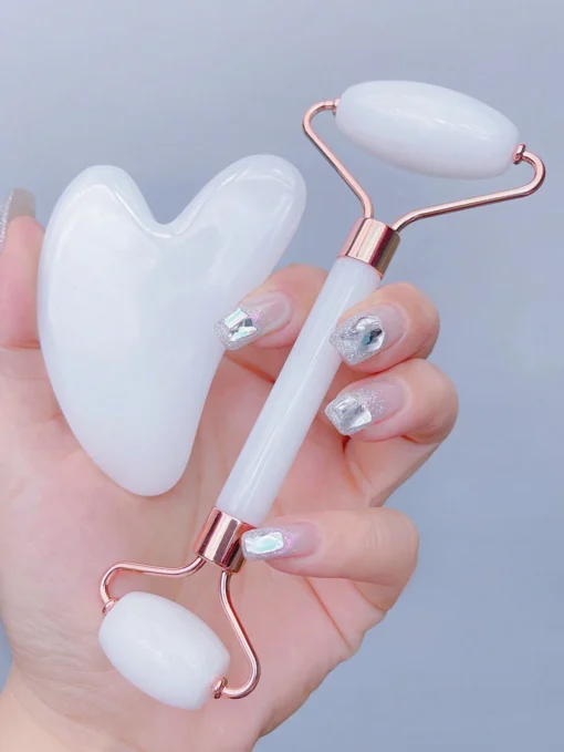 SHEIN 1pc Facial Beauty Massage Tool Set (White)
