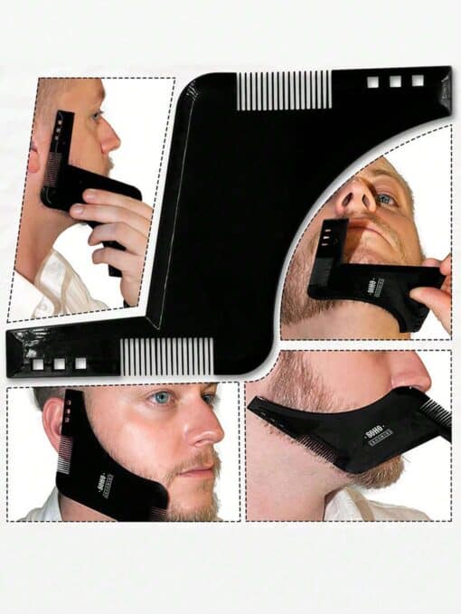 SHEIN 1pc Solid Color Men's Beard Shaper Tool Styling Comb