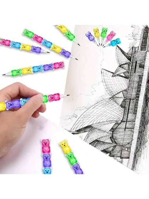 SHEIN 1pc Cartoon Bear Stackable Pencils