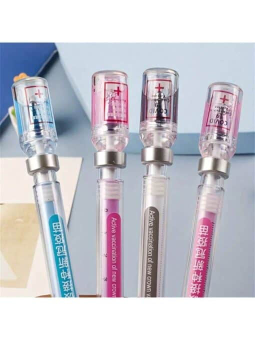SHEIN 2pcs Creative Needle Vaccine Signature Neutral Pen