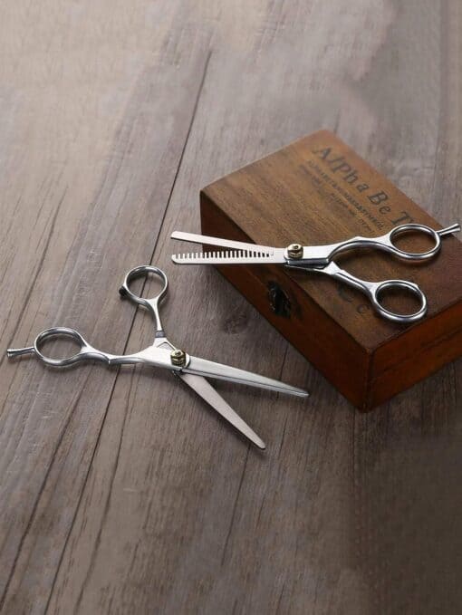 SHEIN 2pcs Professional Barber Hair Cutting Salon Scissors