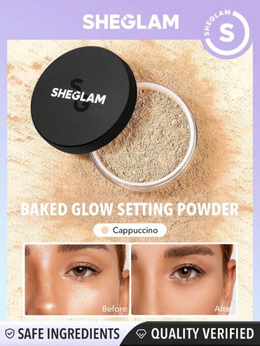 SHEGLAM Baked Glow Setting Powder-Cappuccino