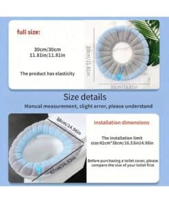 Alternative view of SHEIN 1pcs Reversible Soft Toilet Seat Cover Set