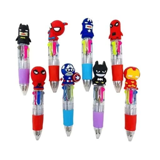 SHEIN 1pc Cute random Cartoon Character Cap Ball Pens(heros)