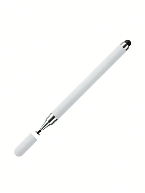 SHEIN 1pc Double-Headed Round Silicone Capacitive Stylus Pen (White) |قلم تابلت
