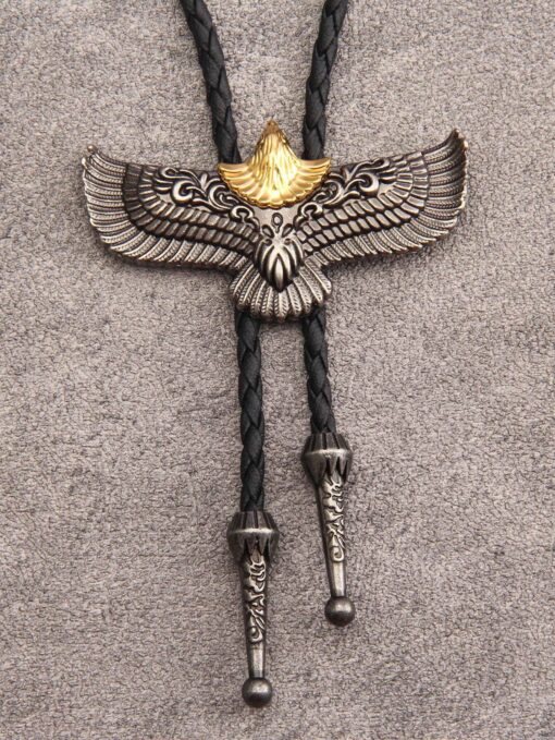 SHEIN 1pc Eagle Spreading Wings Bolo Tie