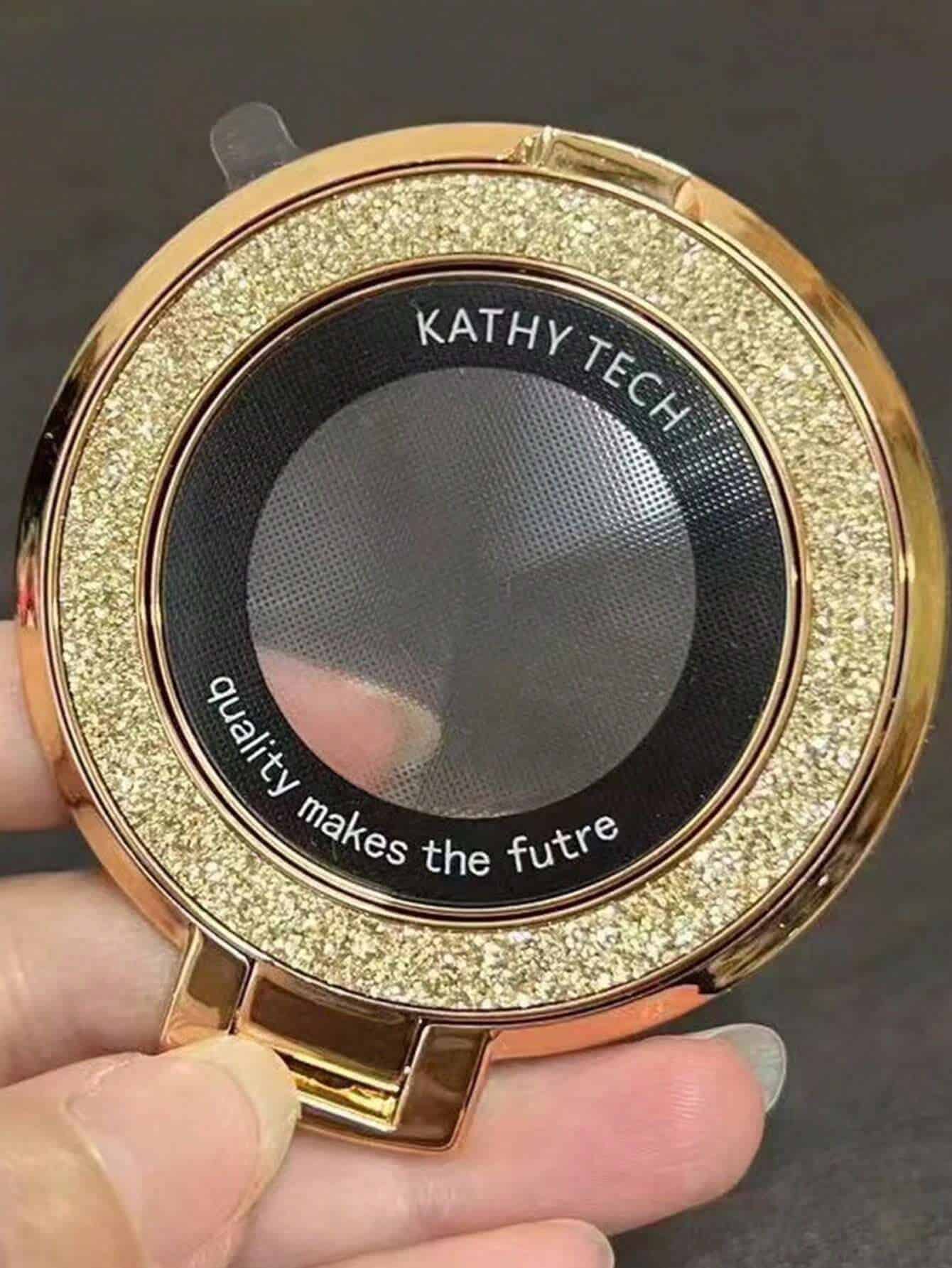 ⁦SHEIN 1pc Fashionable Minimalist Glitter Phone Holder Adhesive Foldable Magnetic Wireless Charging Phone Case⁩ - الصورة ⁦8⁩