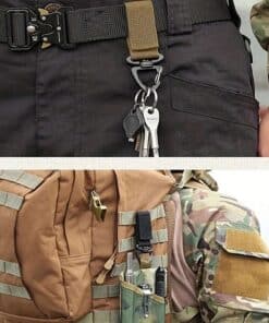 Alternative view of SHEIN 1pc Outdoor Camping Belt Gear Clip Nylon Key Ring Holder Outdoor Hiking Hook Buckle Utility Hanger