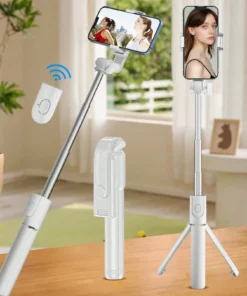 SHEIN 1pc Phone Anti-Shake Selfie Stick With Tripod (WHITE)