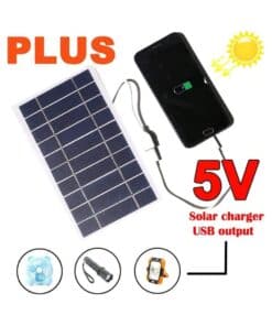 SHEIN 2W 5V Solar Charging Panel Solar Outdoor Mobile Phone Power Bank Charger