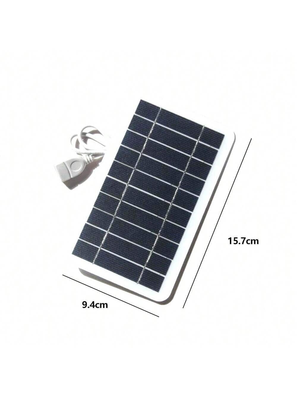 ⁦SHEIN 2W 5V Solar Charging Panel Solar Outdoor Mobile Phone Power Bank Charger⁩ - الصورة ⁦2⁩