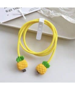 SHEIN 4-Piece Set 1.4m Colorful Cable Protector ( Pineapple)