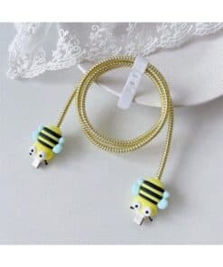 SHEIN 4-Piece Set 1.4m Colorful Cable Protector ( Bee)
