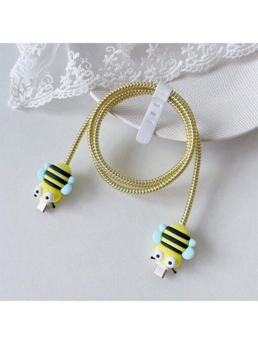 SHEIN 4-Piece Set 1.4m Colorful Cable Protector ( Bee)