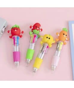 SHEIN 1pcs Cute Cartoon Character Cap Ball Pens( fruits )